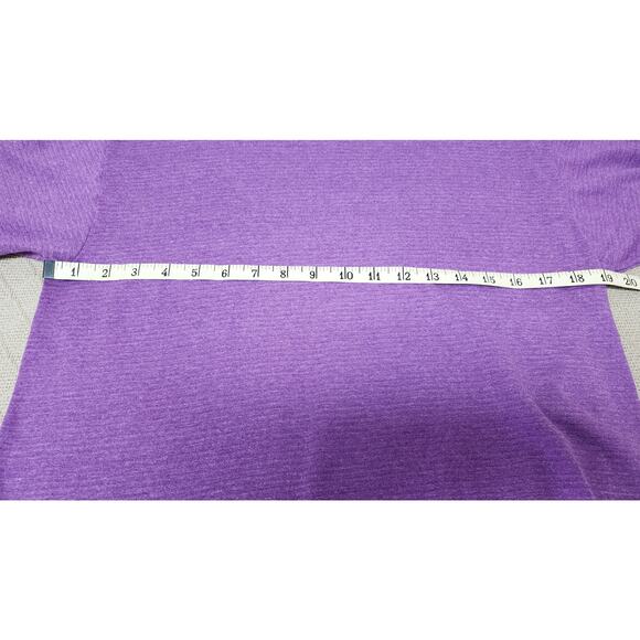 Fruit Of The Loom Purple Pre Shrunk Cotton Poly V- Neck T-shirt Women's Size 18 - Picture 5 of 6